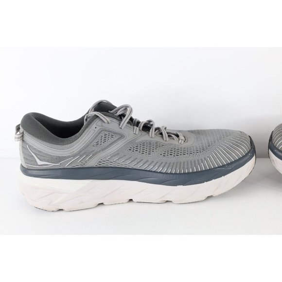 Hoka One One Mens Size 13 Cushioned Bondi 7 Gym Jogging Running Shoes Gray main image 10